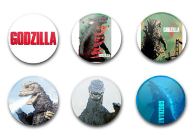 25mm 1''  BUTTON BADGES X6 ZILLA