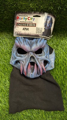 Party City Zagone Studios Azul Latex Mask Hood NWT Adult Size Made in USA