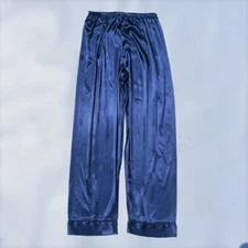 Womens Satin Pants Silk Lounge Pants Pajama Bottoms POCKET Sleepwear US Company