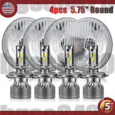 For 1958-1979 Lincoln Continental 5-3/4" 5.75" LED Headlights Hi/Low 4PCS