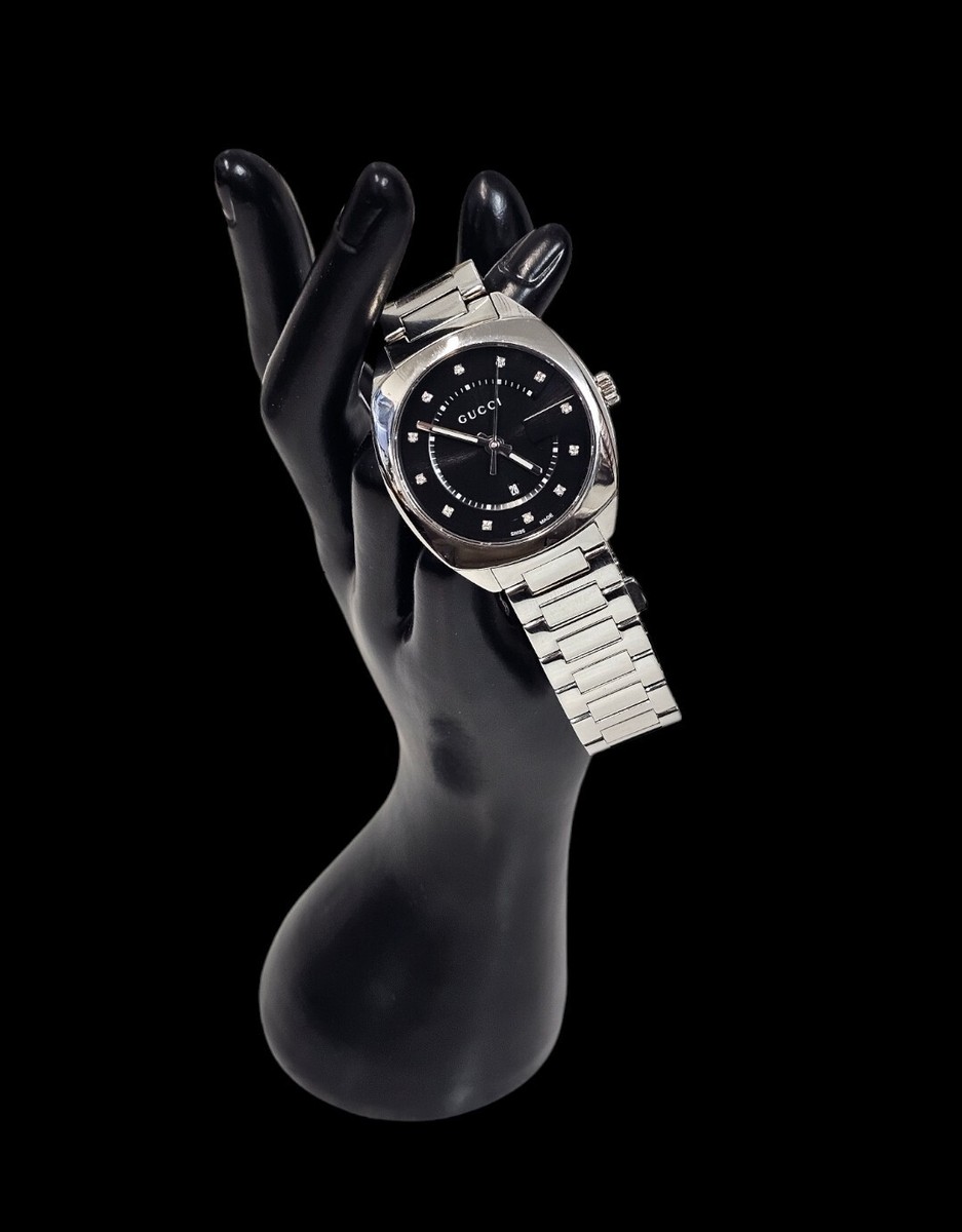 GUCCI YA142404 Diamond Dial Silver Tone 142.4 Series Women's GUCCI YA142404 Diamond Dial Silver Tone 142.4 Series Women's