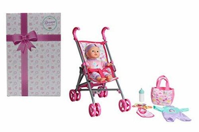 doll with stroller gift set