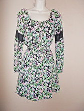 Princess Vera Wang Womens Size XS Floral & Lace Basic Lined Dress Elastic Waist