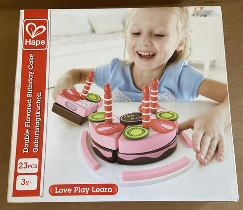 Hape Double Flavored Birthday Cake Toy 3 years + *never used* E3140