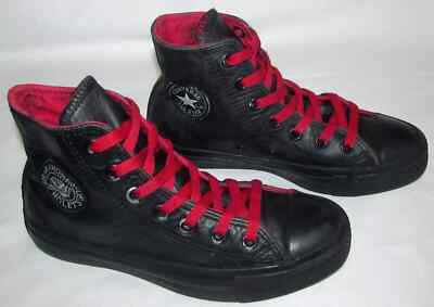 Converse All Star Ramones Hey Ho Leather Hi High Tops Shoes Men's Sz 5 Wmns 7