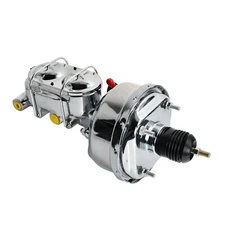 Chrome 7" Street Hot Rod Custom Power Brake Booster & Bail Top Master Cylinder