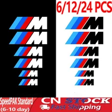 6/24PCS M Series Brake Caliper High Temperature Car Decal Sticker Fits For BMW