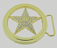 Lone Star Belt Buckle Western Cowboy Cowgirl Men Rodeo Gold Metal Bling WOMEN