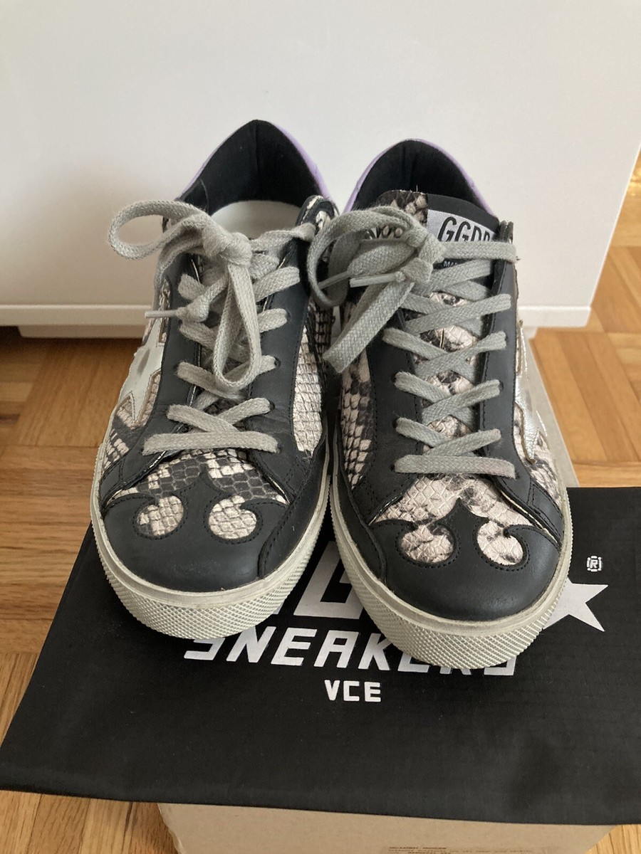 【Golden 】SUPERSTAR PYTHON SNEAKERS GWF00103F006846 Golden Goose Sneakers Superstar Light Blue Python-Silver