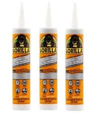 Gorilla Heavy Duty Construction Adhesive Glue 9 OZ Cartridge Caulk Sealant x 3✅✅