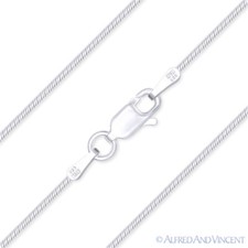 Italy .925 Sterling Silver 1mm Thin Gauge 025 Snake Link Italian Chain Necklace