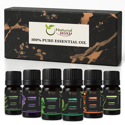 100% Pure Essential Oil Gift Set of 6 for Aromatherapy-Origin India (10ml each)