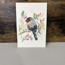 Original Watercolor Painting of a Bird Unknown Artist