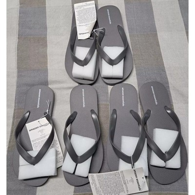 Amazon Essentials Unisex Kids' Flip Flops, Pack of 3 , Gray ,Size US 5