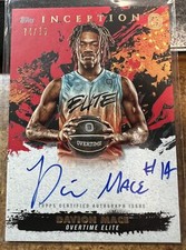 2021-22 Topps Inception Overtime Elite Autographs Red IADM2 Davion Mace Auto /75