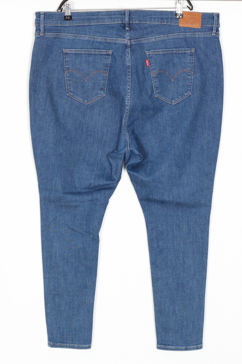 Jeans Femme Levi's 720 High Rise Super Skinny Taille W32 L32 Bleu - Neuf Sans étiquettes, 72% Coton