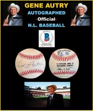 Gene Autry Signed ONL Baseball (Beckett/BAS)