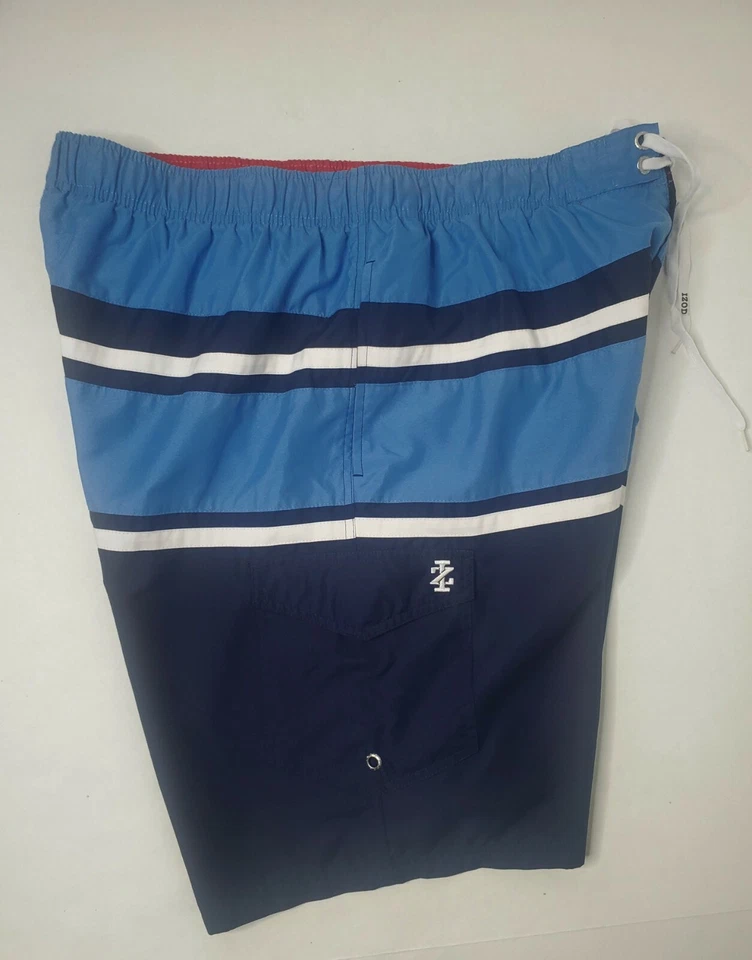  Bañador IZOD para hombre azul y blanco color bloque calzoncillo forrado XXL Foto 4 de 4