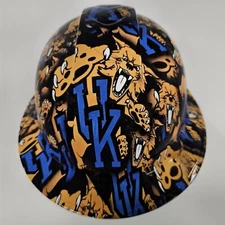 full brim hard hat custom hydro dipped IN KENTUCKY WILDCATS UK NEW