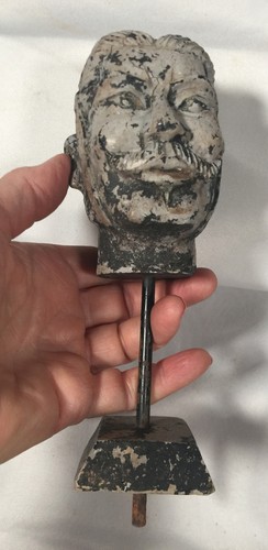 FRÜHE ASIATISCHE CHINESISCHE indische Stein Tonschnitzerei BUDDHA Figur Kopf BÜSTE Kalifornien Nachlass - Bild 3 von 16