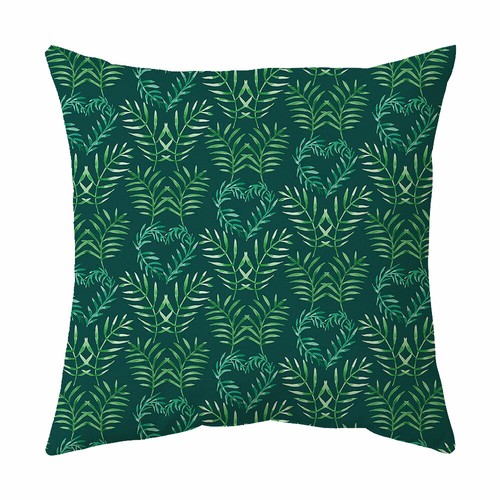Summer Monstera Palm Leaves Seamless Throw Pillow Case Soft Velvet Cushion Cover - Picture 34 of 58
