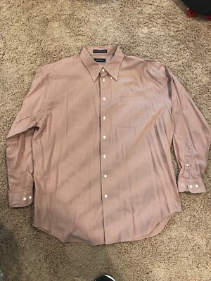 Nautica Mens Button Down Size 34/35 Neck 17.5