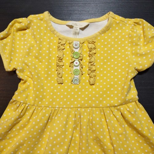 Matilda Jane sz 4 Sun Flare Yellow Polka Dot Lap Dress Summer Spring READ - Picture 2 of 6