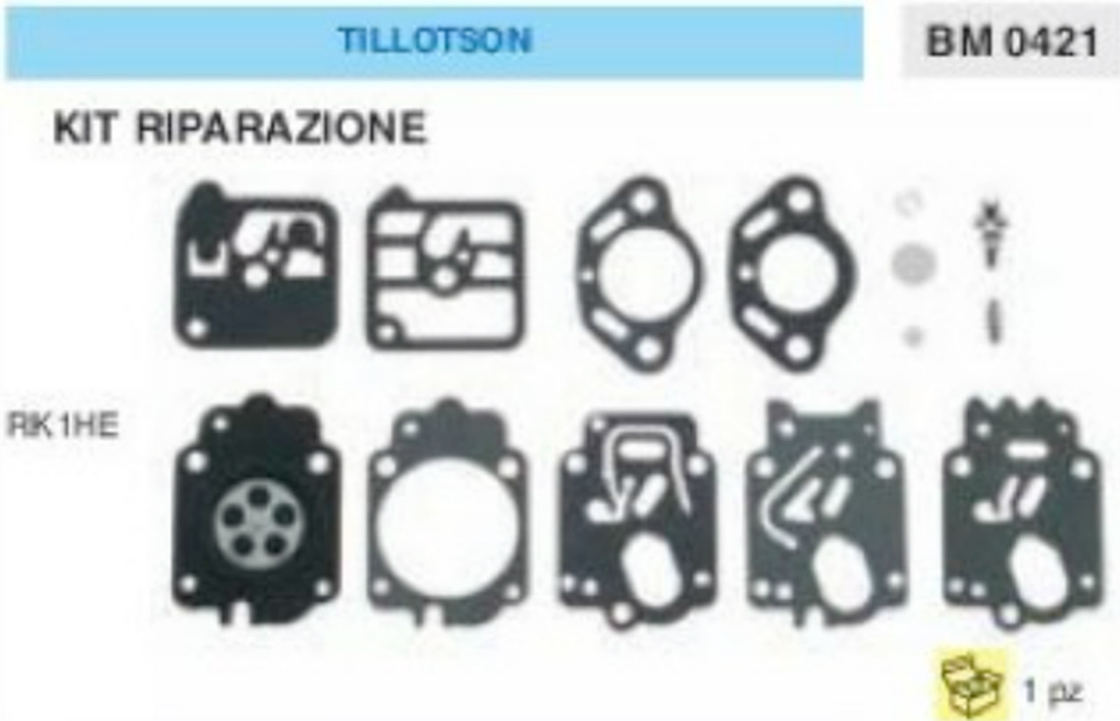 KIT RIPARAZIONE SERIE MEMBRANE membrana CARBURATORE TILLOTSON RK1HE RK 1 HE