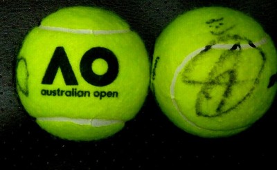 Novak Djokovic Autographed Australian Open Tennis Ball Free Display Case Ebay