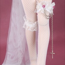 Dollmore BJD MSD - Stocking Chain Lace Band White