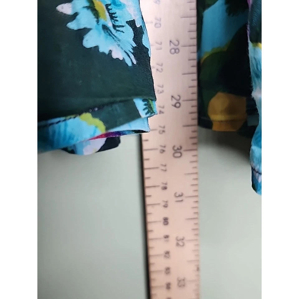 Falda Midi Worthington De Colección M Multi Pull On Floral Completa Boho Cottage Tropical Foto 4 de 4