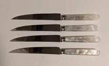 4x Ever Bright Faux Pearl Handle Stainless Steel Sheffield Knives