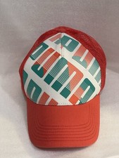 NEW Puma Snap Back Hat W/ Mesh Back  Orange/Green Logo Design 96363 One Size