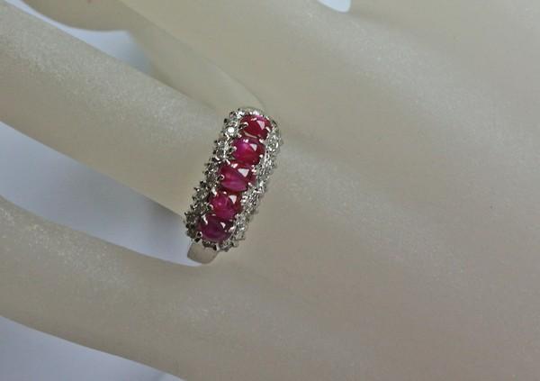 Excellent*ruby ring ring with ruby diamond from 1… - image 8