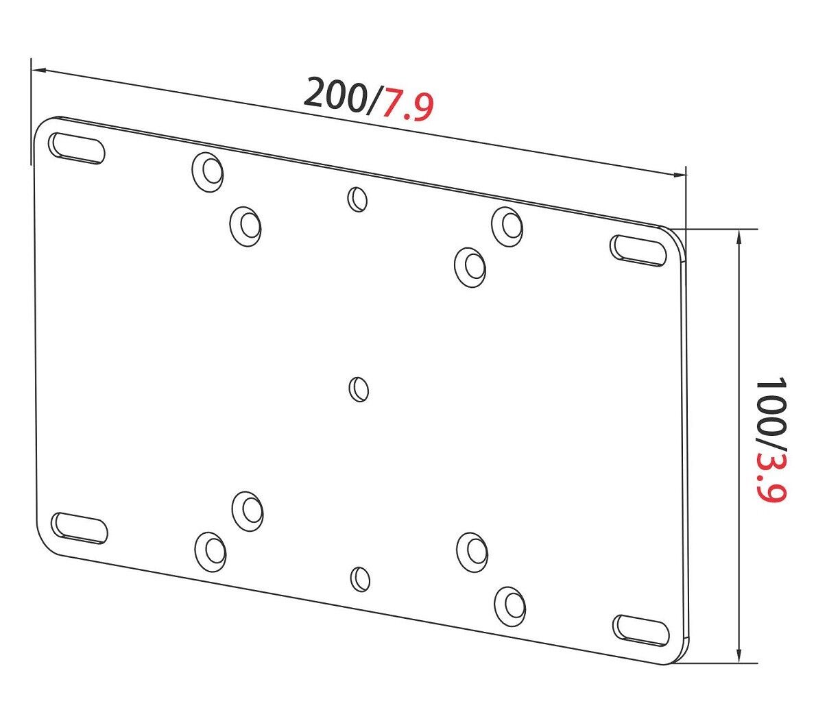 VESA Adapter TV LCD LED Fernseher f. Wandhalterung Erweiterung Wandhalter Platte