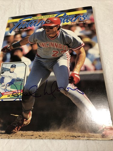 Hal Morris Beckett Future Stars Magazine Cover Cincinnati Reds SIGNED autograph - Afbeelding 1 van 2