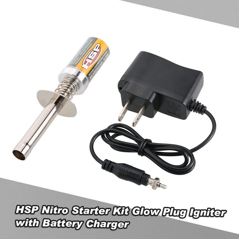 HSP Nitro Starter Kit Glow Plug Igniter W/ Battery Charger For HSP RC Car