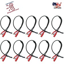 10x High Sensitive RCA Audio Mic DC Power Microphone for CCTV Security Systems