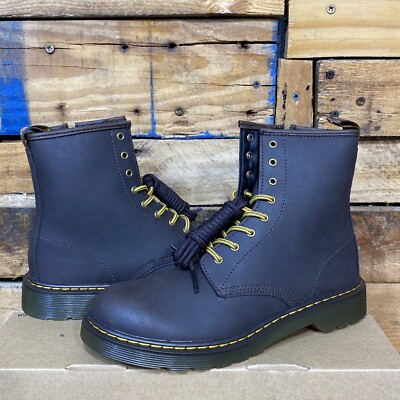 Dr Martens 1460 Wildhorse Brown Leather Boots Women’s Size US 38 EU UK  Zip