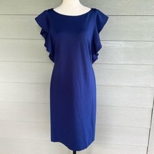 H by Halston Ponte Knit Flutter Sleeve Dress