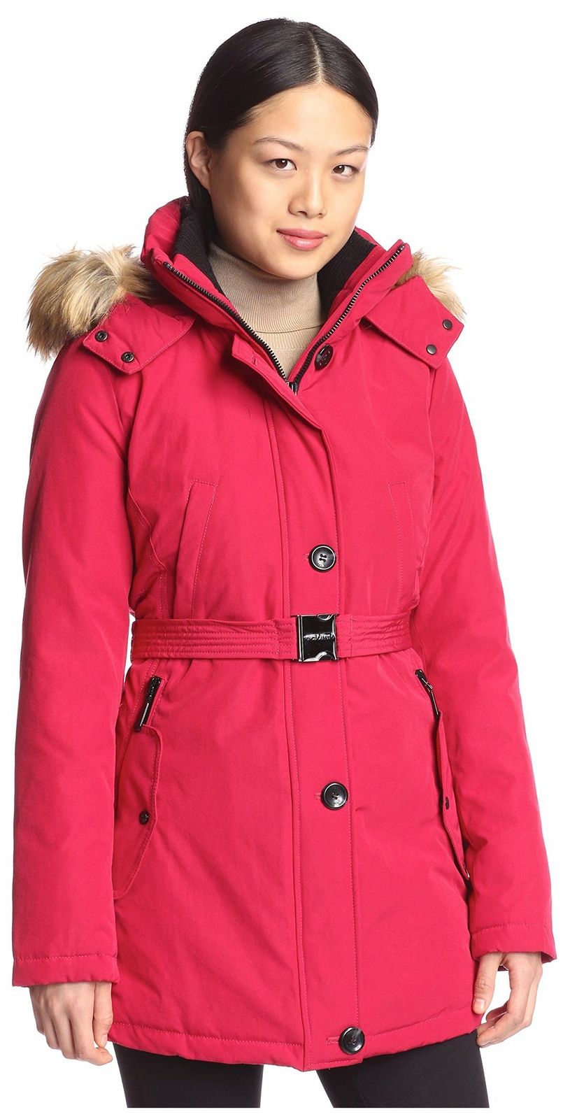 Vince Camuto Women's Belted Sporty Down Coat, Cher - Choose SZ color Vince Camuto Women's Belted Sporty Down Coat, Cher - Choose SZ color