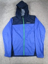 Columbia Raincreek Jacket Boys Xl Blue Green Full Zip