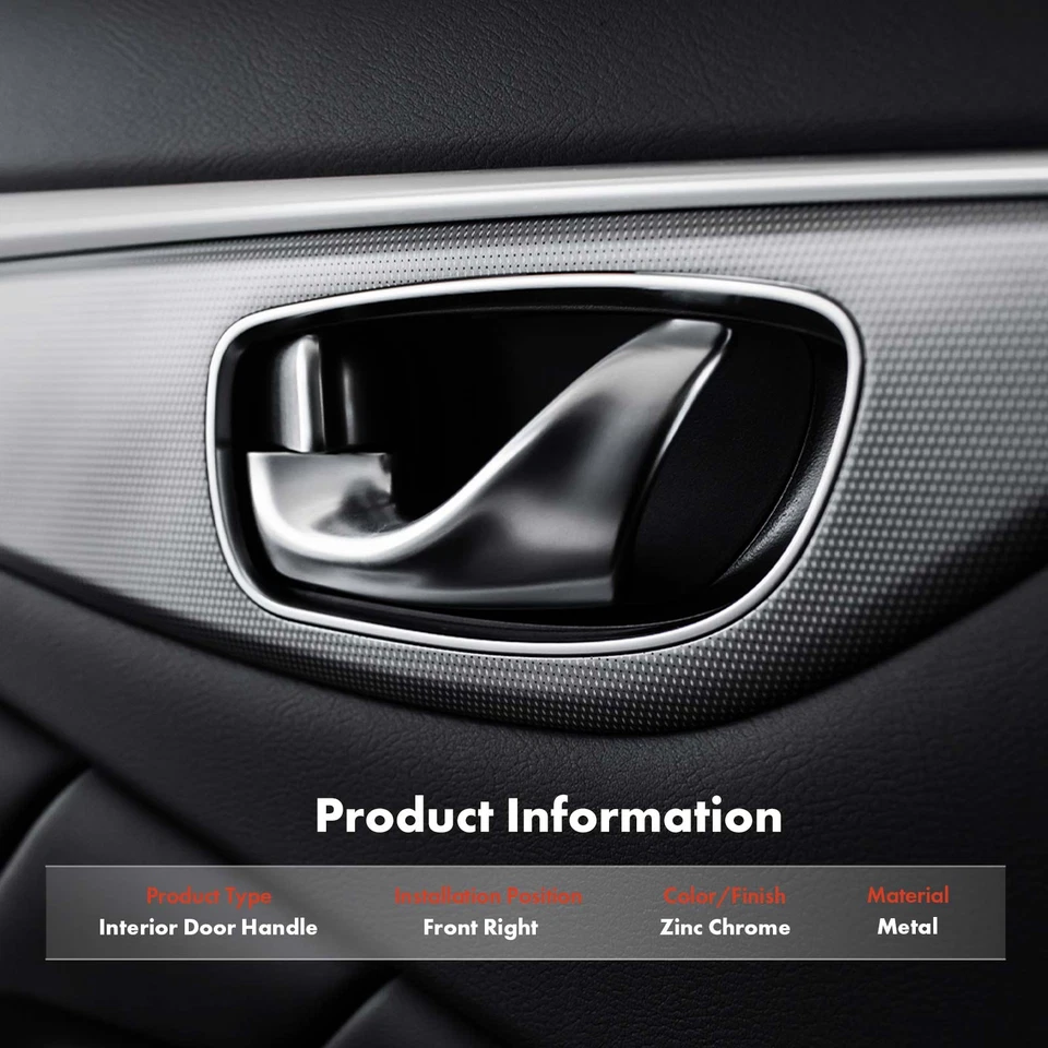 Manija de puerta interior cromada delantera derecha para International Harvester 5000 5900i Foto 2 de 4