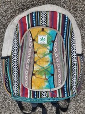 Pure Hemp Himalaya Handmade in Nepal Multicolored Backpack 17x14