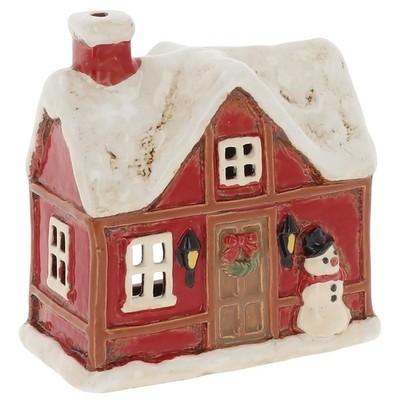Shudehill Giftware Dorf Keramik Tudor Schneemann Haus Teelichthalter