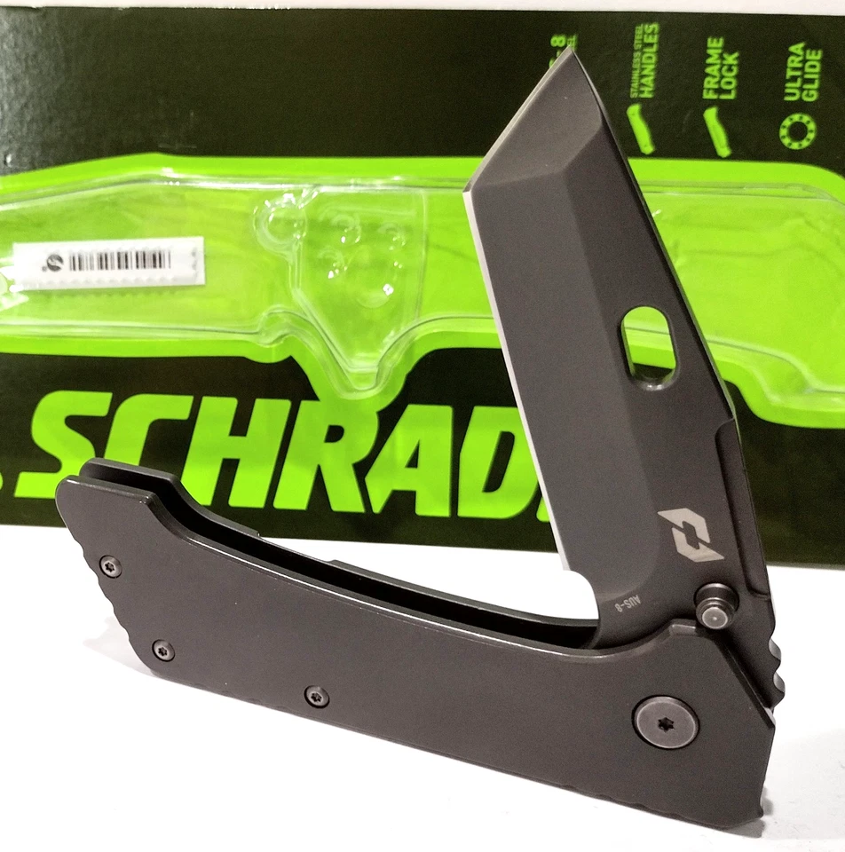 Schrade серый балка сверхпрочный TiNi с покрытием танто лезвие тактический карманный нож EDC - Изображение 3 из 4