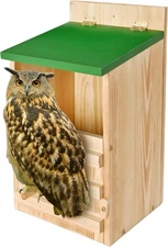 Owl House Owl Box with Bird Stand Design, Owl Nesting Box, Barn, Screech Houses
