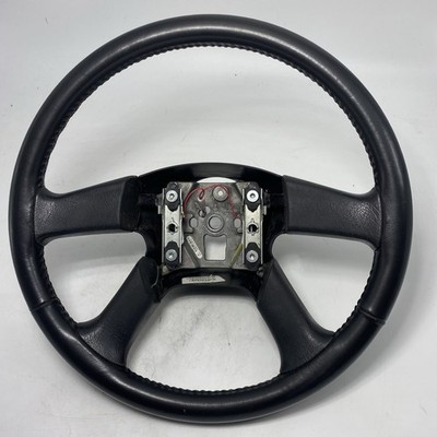  03-06 SILVERADO SIERRA YUKON TAHOE SUBURBAN STEERING WHEEL LEATHER BLACK
