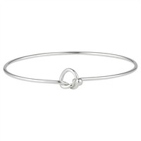 Silverly Silber Poliert Freundschaft Knoten Haken Druckschliese Armband