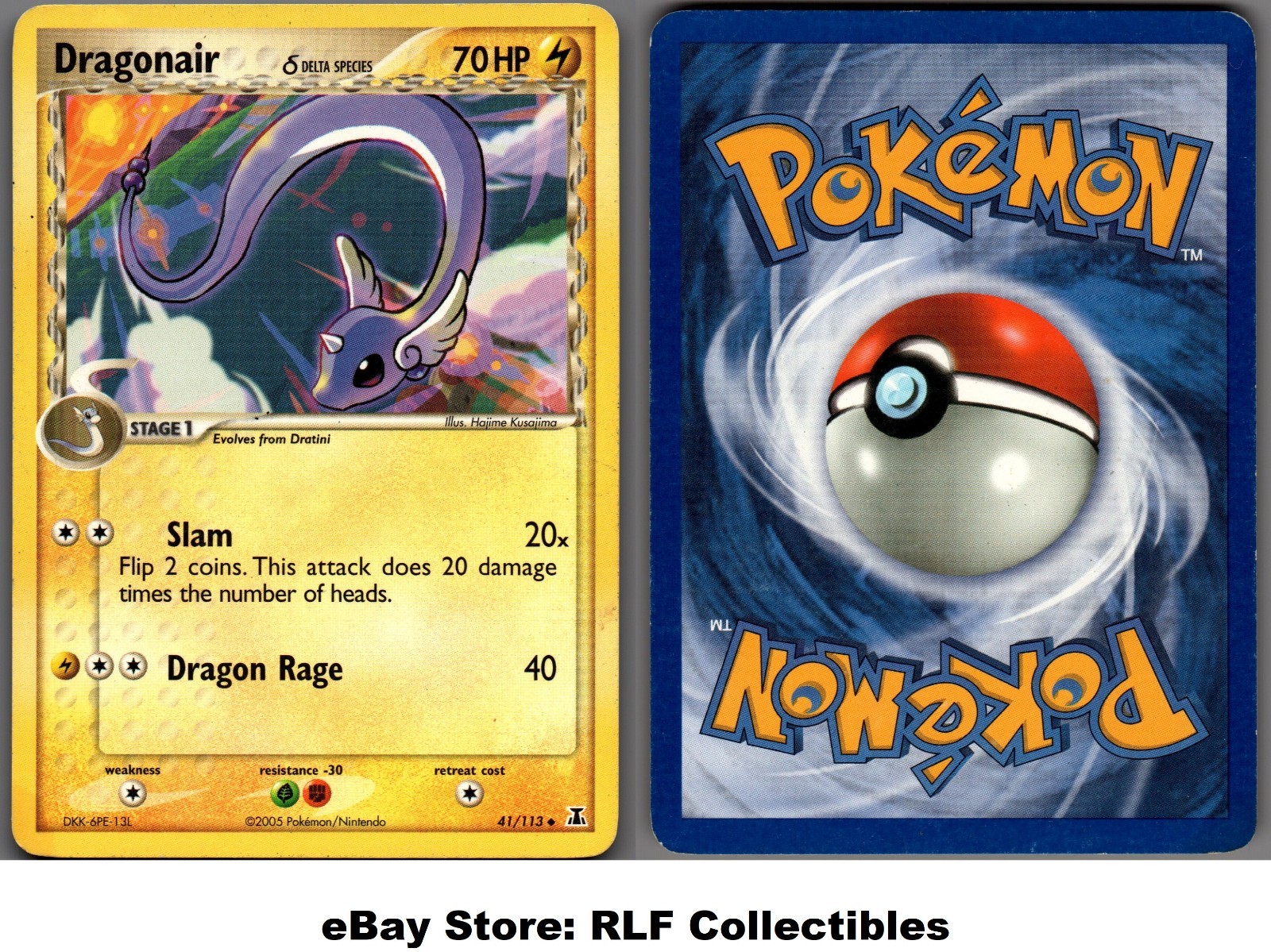 2005 Pokemon, EX Delta Species, #41/113 Dragonair, Uncommon